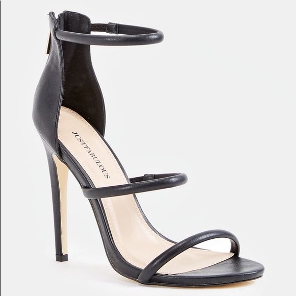 JustFab Black Dress Sandals Size 6 - Picture 2 of 8